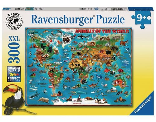 Puzzle Tiere rund um die Welt