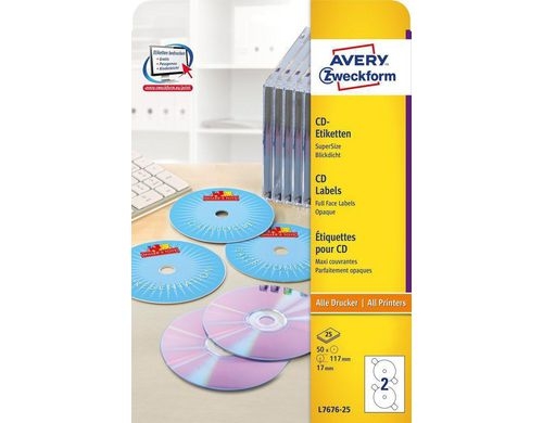 Avery Zweckform CD-Etiketten SuperSize