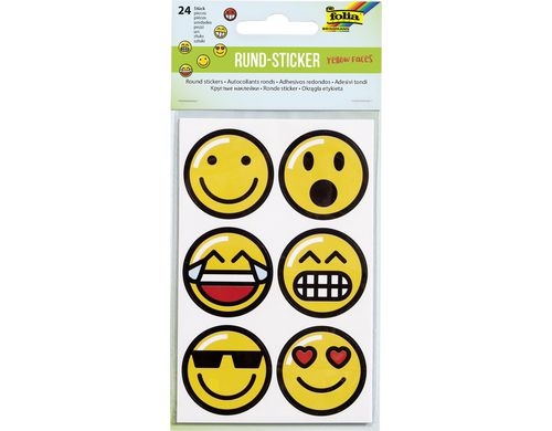 Folia Sticker rund Emojis