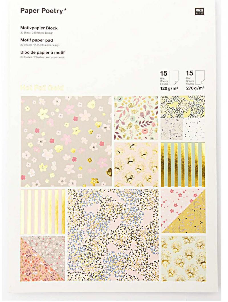 Rico Design Motivpapier A4, 30 Blatt