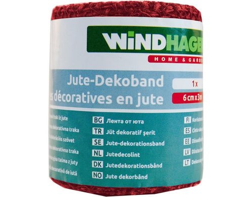 Windhager Jute-Deko-Band 6cmx300m