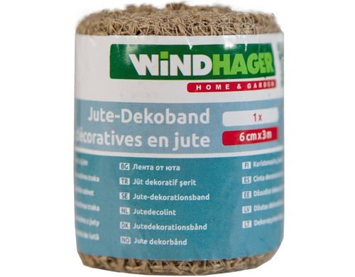 Windhager Jute-Deko-Band 6cmx300m