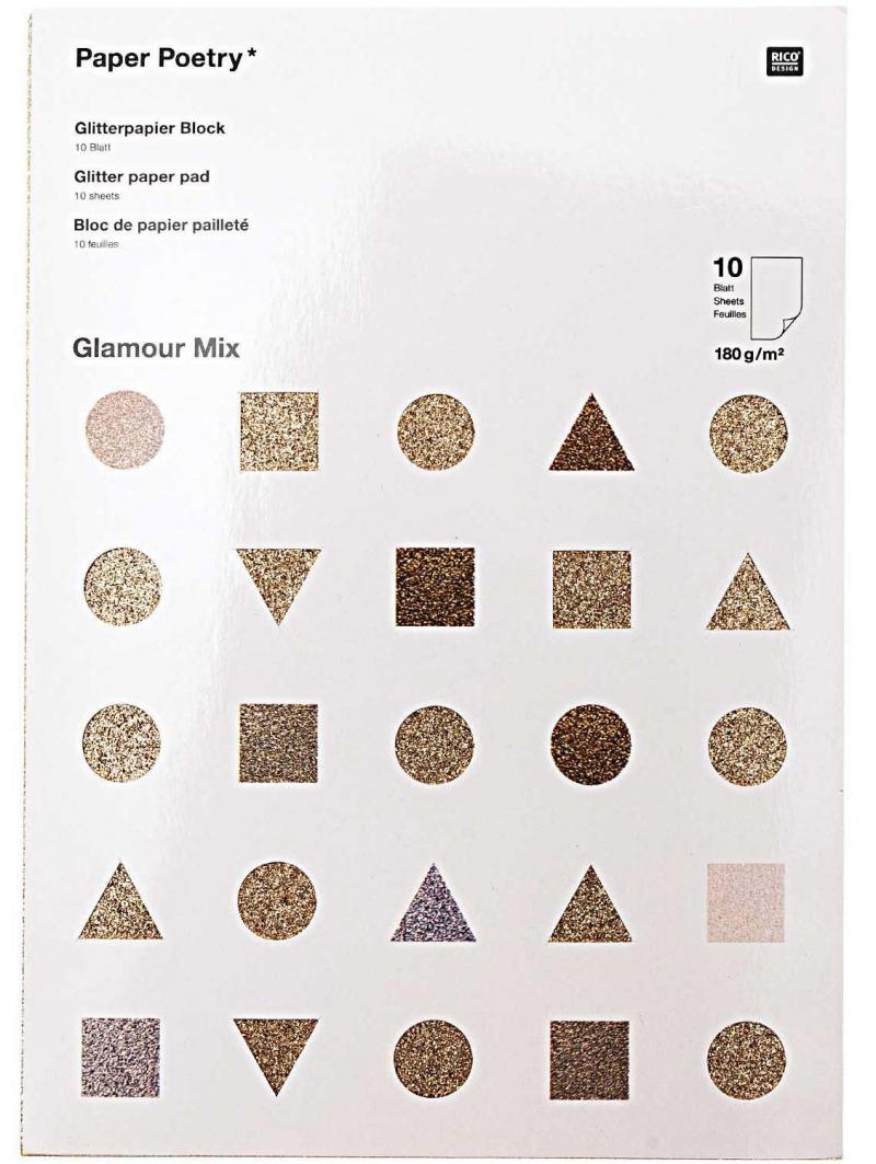 Rico Design Glitterpapier Glamour Mix