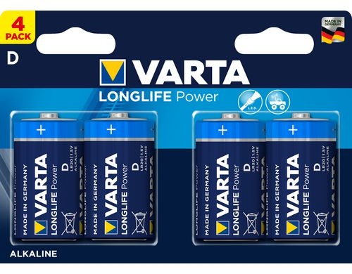 VARTA Longlife Power D, 1.5V, 4Stk