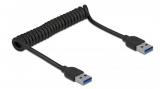 Delock USB3.1 Spiralkabel Typ-A 30-120cm