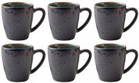 Bitz Kaffeetasse 190ml 6er Set Schwarz/Grün