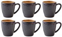 Bitz Kaffeetasse 190ml 6er Set Schwarz/Ambe