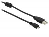 Delock USB2.0-Kabel A-MiniB: 2m, schwarz