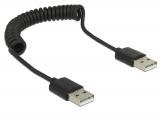 Delock USB2 Spiralkabel A-A, 20-60cm