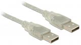 Delock USB2 Kabel A-A, 1m, transparent