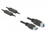 Delock USB3.2 Kabel, 10m, A-B, Schwarz