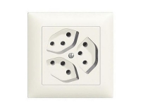 Feller EDIZIOdue Steckdose 3xT13, UP, weiss