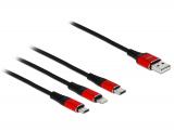 Delock USB2.0-Ladekabel 3 in 1, 1m