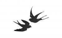 Esschert Design Schwalben,2er Set,Gusseisen