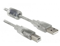 USB2-Kabel 0.5m A-B, Ferritkern