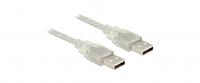 Delock USB2 Kabel A-A, 3m, transparent