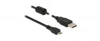 Delock USB2 Kabel A-MicroB, 3m, schwarz