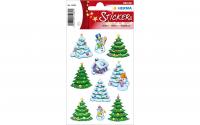 Herma Weihnachtssticker Winterwald