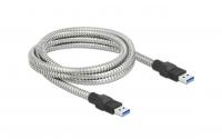 Delock USB3.2 Kabel, 2m, A-A, Metalmantel