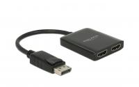 Delock DP 1.4 Splitter,1x DP zu 2xHDMI, MST