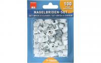 Nagelbride für Flachkabel 7-10mm, weiss