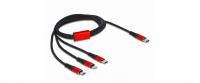 Delock USB2.0-Ladekabel 3 in 1, 1m