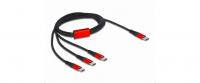 Delock USB2.0-Ladekabel 3 in 1, 1m