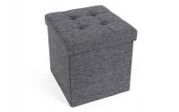 Songmics Hocker mit Stauraum, Dunkelgrau