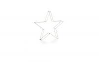 STT LED Dekoration 3D Star Argento 58cm