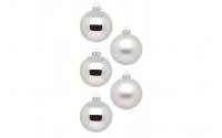 Inge Weihnachtskugel Frosty Silver, 12 Stk