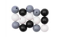 Rico Holzkugel Mix, schwarz & weiss