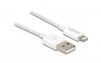 Delock USB Daten&Ladekabel, Weiss, 1m