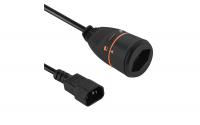 Verlängerungs-Netzkabel 1.4 m C14/T13 LOCK