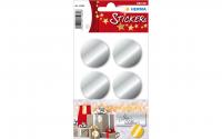 Herma Weihnachtssticker Button silber