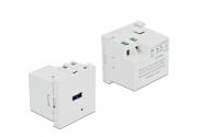 Delock Easy 45 USB Ladeportmodul, weiss