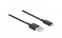 Delock USB Daten&Ladekabel, Schwarz, 1m