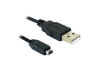 USB-mini-Kabel 1.5m A-Mini4P, USB2, Schwarz