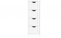 Vasagle Schrank schmal, Landhausstil, Weiss