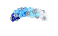 Partydeco Ballon Girlande blau, silber