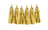 Partydeco Girlande Quasten gold