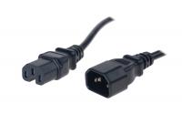 Verlängerungs-Netzkabel C14/C15, 1m