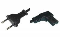 Euro Netzkabel 230V 5m, 2 polig, gewinkelt