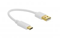Delock USB Ladekabel Typ-A zu Type-C, 15cm