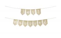 Partydeco Girlande just married Jute