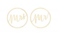 Partydeco Holzdekoration Mrs Mr