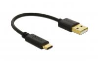 Delock USB-A zu C Stecker, Ladekabel, 15cm