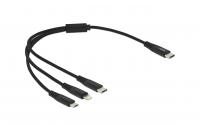 Delock USB Ladekabel 3 in 1 USB Type-C