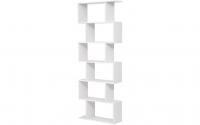 Vasagle Regal Zick-Zacck, Weiss, 6 Ebenen