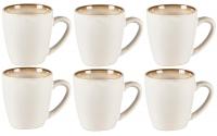 Bitz Kaffeetasse 190ml 6er Set Creme/Creme