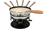 Nouvel Käsefondue - Set, Emaille Maiensäss